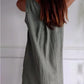 ⏰Last Day Hot Sale!!⌛☁️V-neck Cotton-Linen Sleeveless Dress🎐