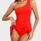 ⏰Last Day Hot Sale!!⌛⛱️Last Day Promotion 49% OFF🔥One Shoulder Skirted One Piece Swimsuit