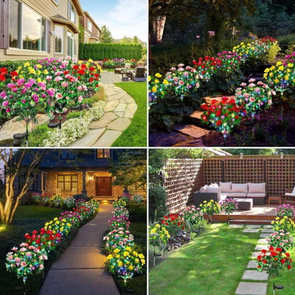 ✨2025 Hot Sale⌛Simulation Azalea Flower Ground Stake Solar Light