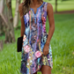 🏖️Summer Specials🌴Women's Sleeveless V-Neck Printed Dresses