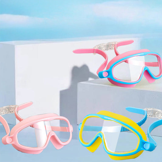 ⏰Last Day Hot Sale!!⌛Anti-Fog Swimming Goggles for Kids with Nose Clip & Ear Plugs