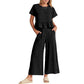 ✨2025 Hot Sale⌛Women’s Casual Short-Sleeves Top & Wide Leg Pants 2-Piece Set