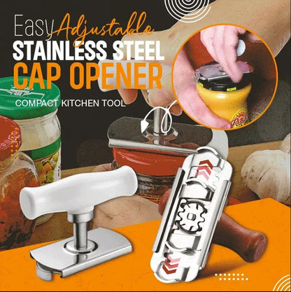 🔥Last day sale 50% OFF🔥Easy Adjustable Stainless Steel Cap Opener