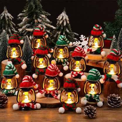 🔥LAST DAY SALE 50% OFF🔥 Buy 1 Get 1 Free ⛄Christmas Decoration Mini Snowman Lantern with Hats and Scarves