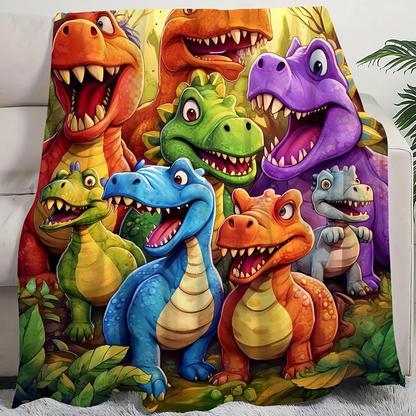 🎅Christmas sale - 49% discount🎁Cute smiling dinosaur HD digital print flannel